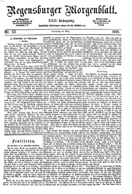 Regensburger Morgenblatt Donnerstag 18. März 1869