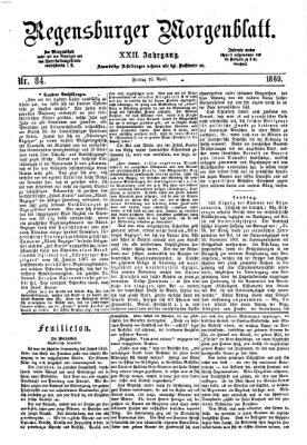 Regensburger Morgenblatt Freitag 16. April 1869