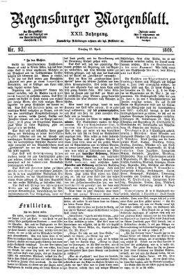 Regensburger Morgenblatt Dienstag 27. April 1869