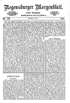 Regensburger Morgenblatt Donnerstag 10. Juni 1869