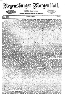 Regensburger Morgenblatt Sonntag 15. August 1869