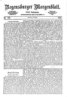 Regensburger Morgenblatt Donnerstag 19. August 1869