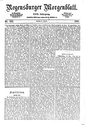 Regensburger Morgenblatt Samstag 21. August 1869