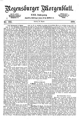 Regensburger Morgenblatt Sonntag 29. August 1869