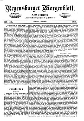 Regensburger Morgenblatt Donnerstag 2. September 1869