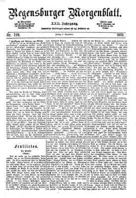 Regensburger Morgenblatt Freitag 3. September 1869