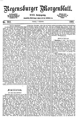 Regensburger Morgenblatt Dienstag 7. September 1869