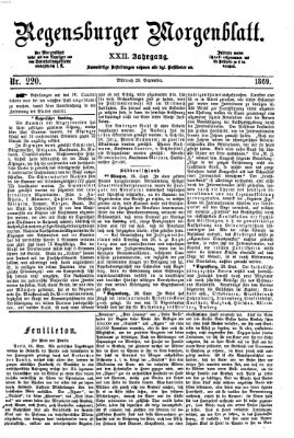 Regensburger Morgenblatt Mittwoch 29. September 1869