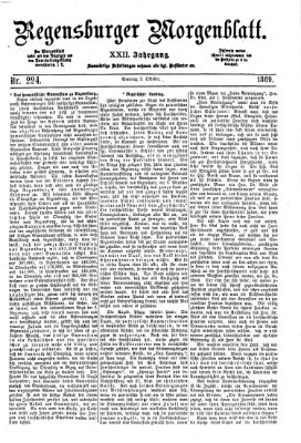 Regensburger Morgenblatt Sonntag 3. Oktober 1869