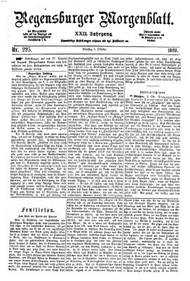 Regensburger Morgenblatt Dienstag 5. Oktober 1869