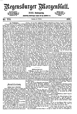 Regensburger Morgenblatt Samstag 16. Oktober 1869