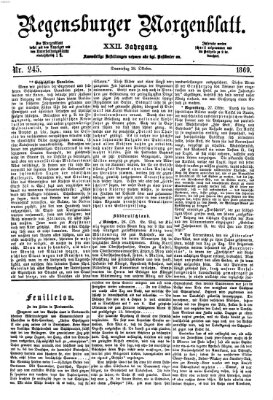 Regensburger Morgenblatt Donnerstag 28. Oktober 1869