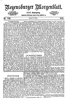 Regensburger Morgenblatt Freitag 29. Oktober 1869