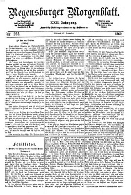 Regensburger Morgenblatt Mittwoch 10. November 1869