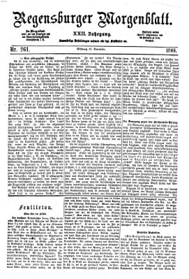 Regensburger Morgenblatt Mittwoch 17. November 1869