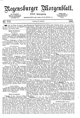 Regensburger Morgenblatt Sonntag 28. November 1869