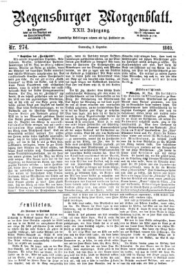 Regensburger Morgenblatt Donnerstag 2. Dezember 1869