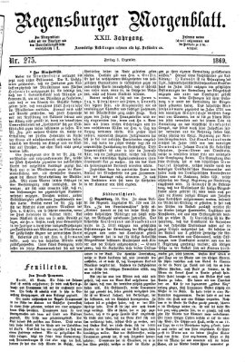 Regensburger Morgenblatt Freitag 3. Dezember 1869