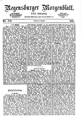 Regensburger Morgenblatt Mittwoch 8. Dezember 1869