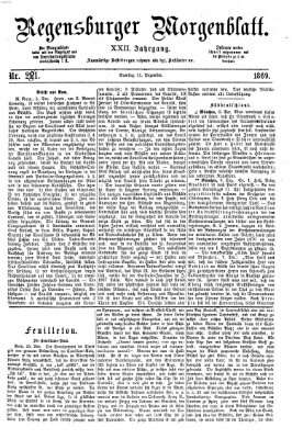 Regensburger Morgenblatt Samstag 11. Dezember 1869