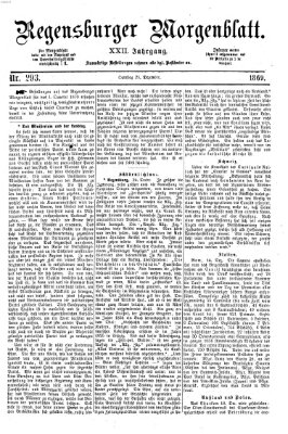 Regensburger Morgenblatt Samstag 25. Dezember 1869
