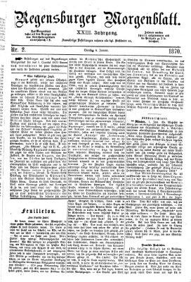 Regensburger Morgenblatt Dienstag 4. Januar 1870