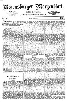 Regensburger Morgenblatt Freitag 14. Januar 1870