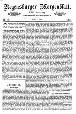 Regensburger Morgenblatt Samstag 15. Januar 1870