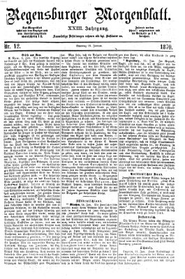 Regensburger Morgenblatt Sonntag 16. Januar 1870