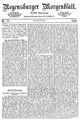 Regensburger Morgenblatt Donnerstag 20. Januar 1870