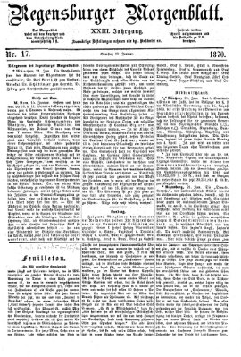 Regensburger Morgenblatt Samstag 22. Januar 1870