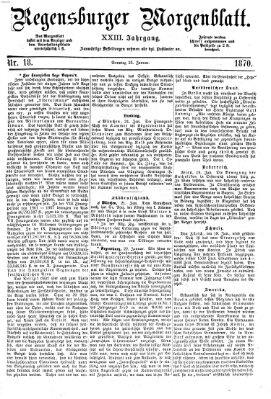 Regensburger Morgenblatt Sonntag 23. Januar 1870