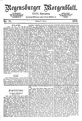 Regensburger Morgenblatt Dienstag 25. Januar 1870