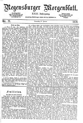 Regensburger Morgenblatt Donnerstag 27. Januar 1870