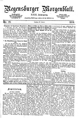 Regensburger Morgenblatt Samstag 29. Januar 1870