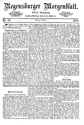 Regensburger Morgenblatt Samstag 5. Februar 1870