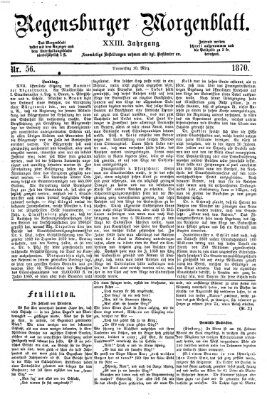 Regensburger Morgenblatt Donnerstag 10. März 1870