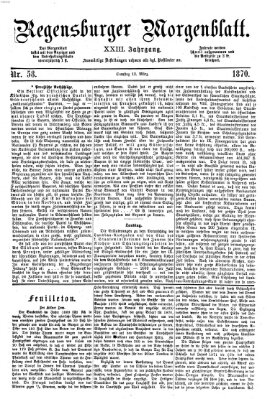 Regensburger Morgenblatt Samstag 12. März 1870