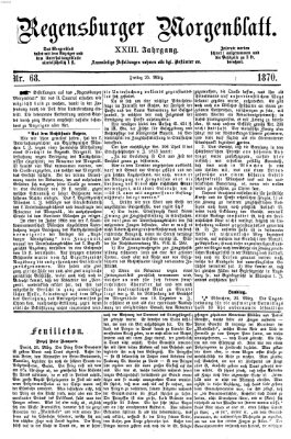 Regensburger Morgenblatt Freitag 25. März 1870