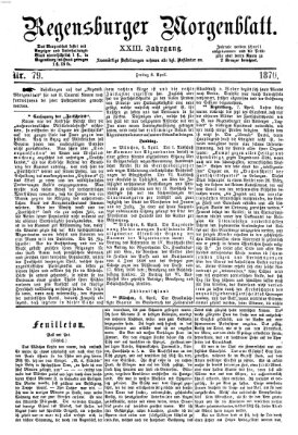 Regensburger Morgenblatt Freitag 8. April 1870