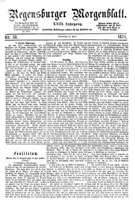 Regensburger Morgenblatt Donnerstag 21. April 1870