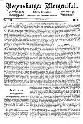 Regensburger Morgenblatt Donnerstag 12. Mai 1870