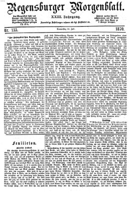 Regensburger Morgenblatt Donnerstag 14. Juli 1870