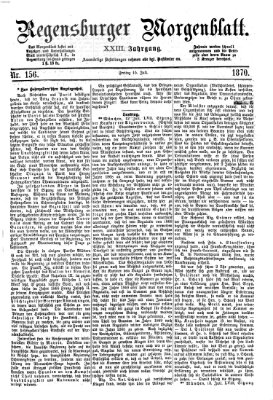 Regensburger Morgenblatt Freitag 15. Juli 1870