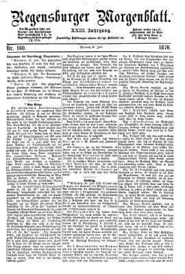 Regensburger Morgenblatt Mittwoch 20. Juli 1870