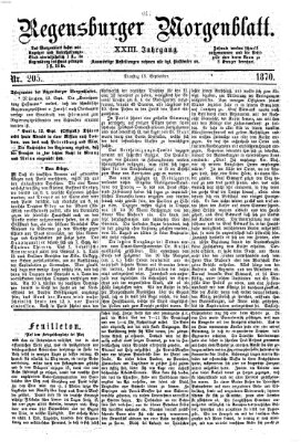 Regensburger Morgenblatt Dienstag 13. September 1870