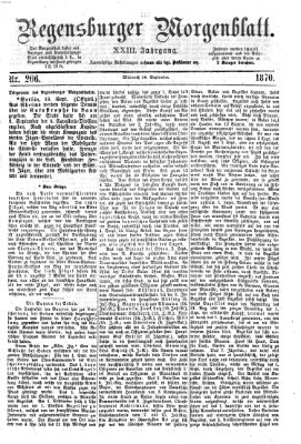 Regensburger Morgenblatt Mittwoch 14. September 1870