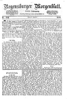 Regensburger Morgenblatt Freitag 30. September 1870