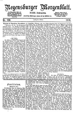 Regensburger Morgenblatt Freitag 21. Oktober 1870