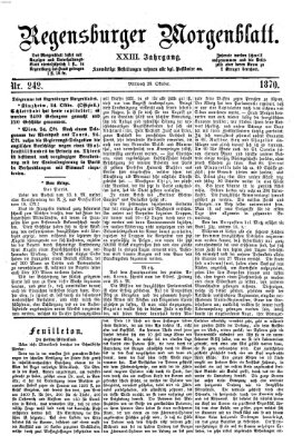 Regensburger Morgenblatt Mittwoch 26. Oktober 1870